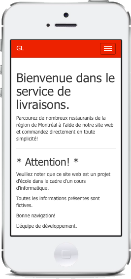 Page d'accueil sur iPhone